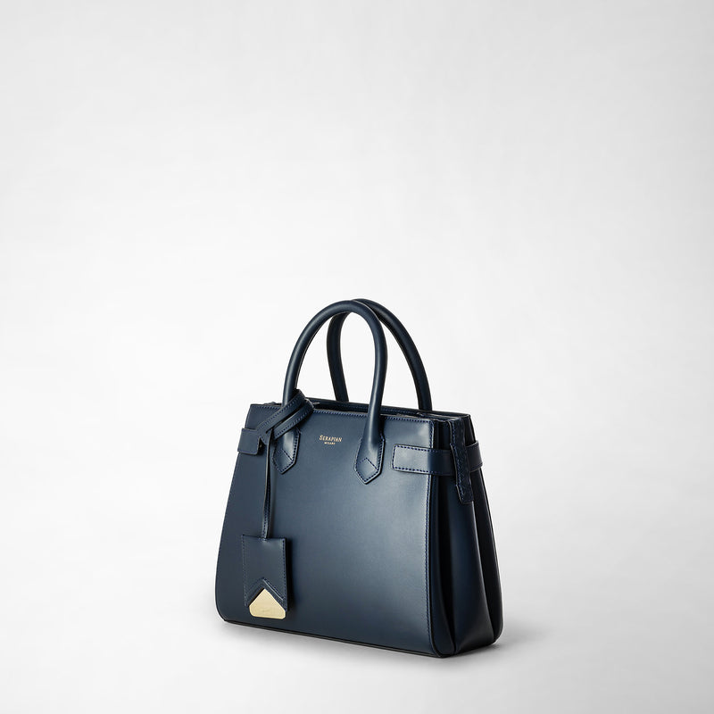 Serapian Meline' handbag in seta leather black Offerte