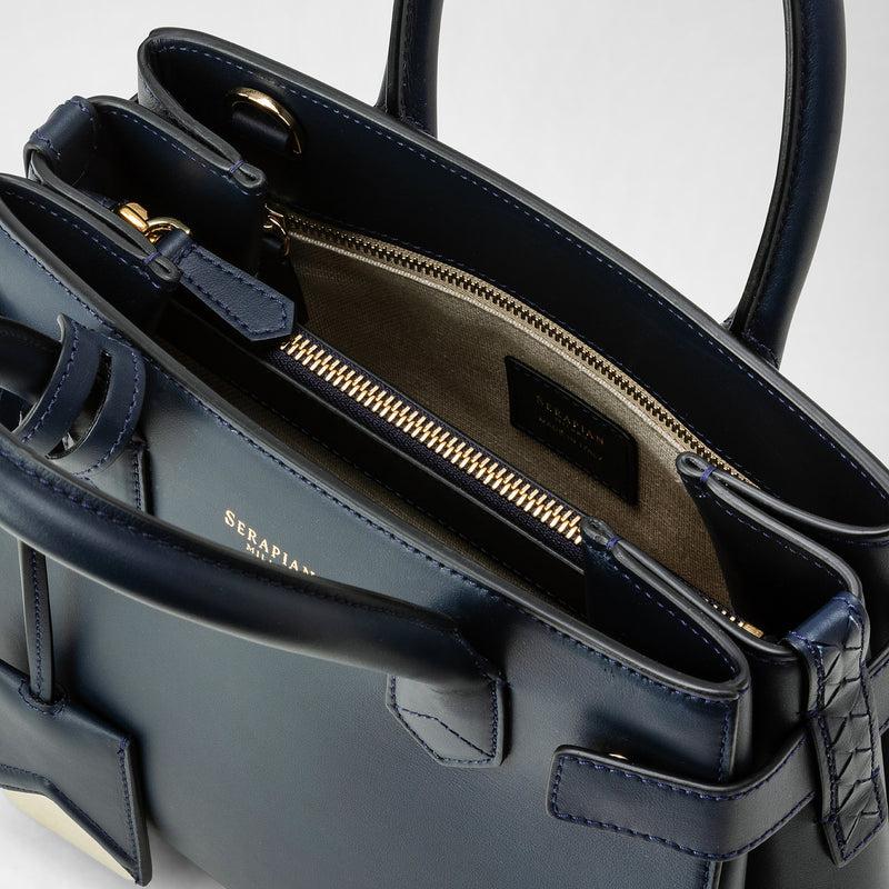 Serapian Meline' handbag in seta leather black Offerte