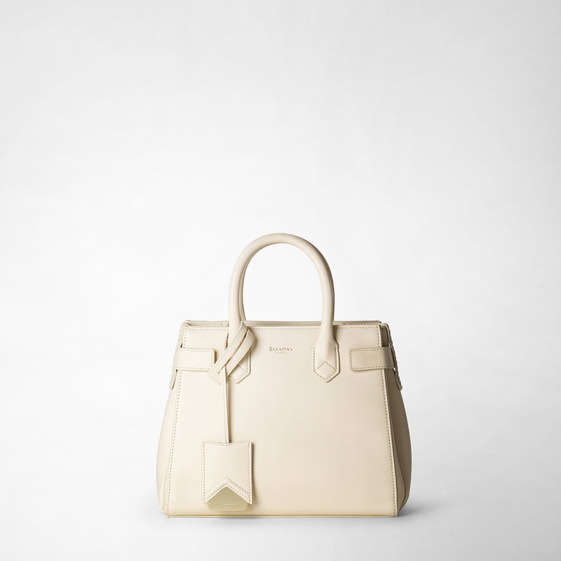 Serapian Meline' handbag in seta leather cream Hotsell