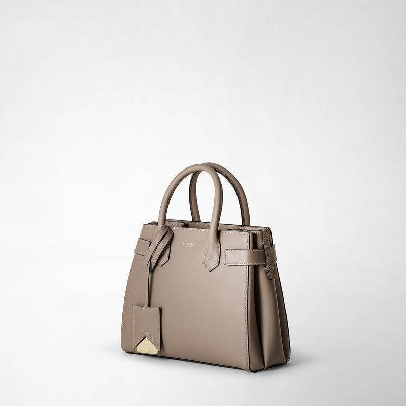 Serapian Meline' handbag in seta leather sahara Vendita Economica