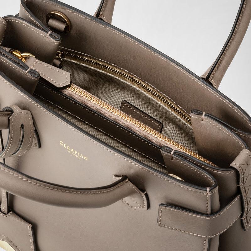 Serapian Meline' handbag in seta leather sahara Vendita Economica
