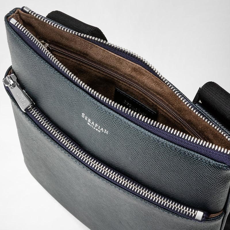 Serapian Tracolla piatta in pelle evoluzione blu navy I Più Venduti