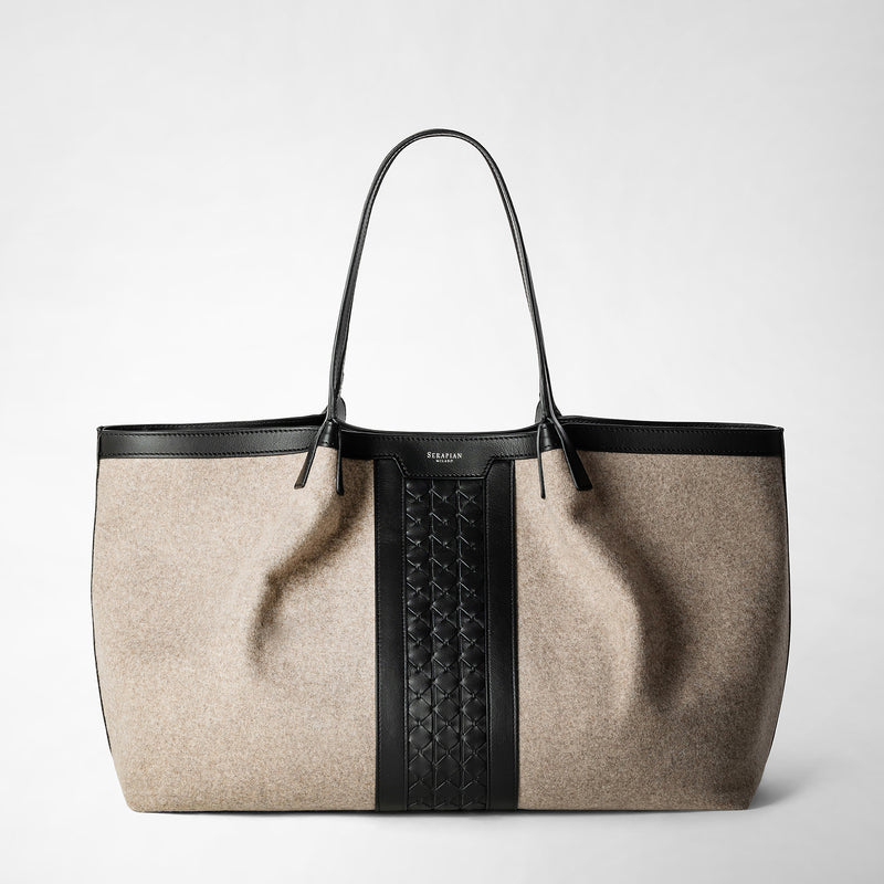 Serapian BORSA SECRET TOTE IN LANA E MOSAICO Negozio