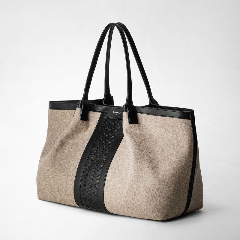 Serapian BORSA SECRET TOTE IN LANA E MOSAICO Negozio