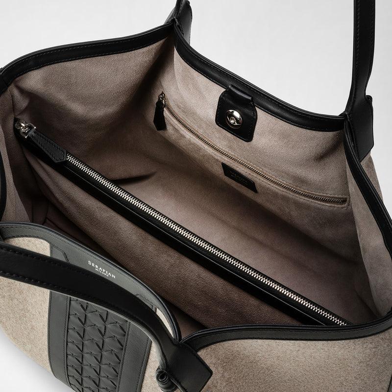 Serapian BORSA SECRET TOTE IN LANA E MOSAICO Negozio
