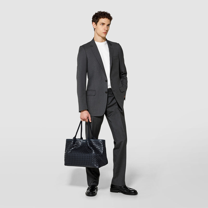 Serapian Secret tote bag in mosaico navy blue Italy