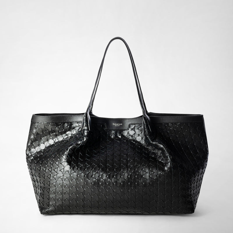 Serapian Secret tote bag in mosaico black 2025
