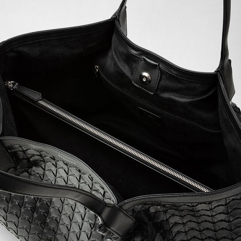 Serapian Secret tote bag in mosaico black 2025