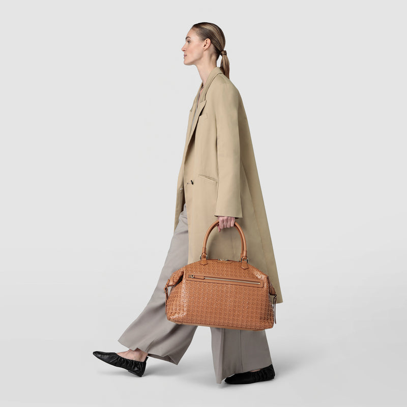 Serapian Travel bag in mosaico tan Consegna Veloce