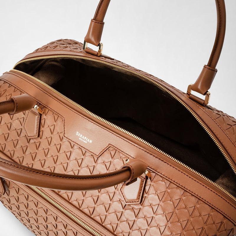 Serapian Travel bag in mosaico tan Consegna Veloce