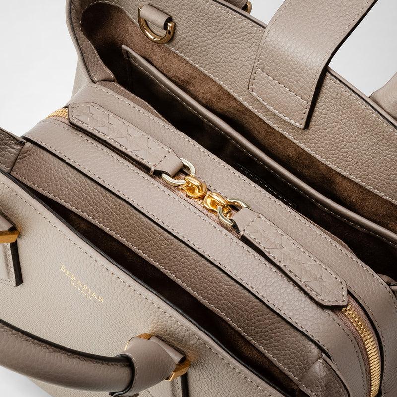 Serapian small luna handbag in rugiada leather sahara Prezzo Ridotto