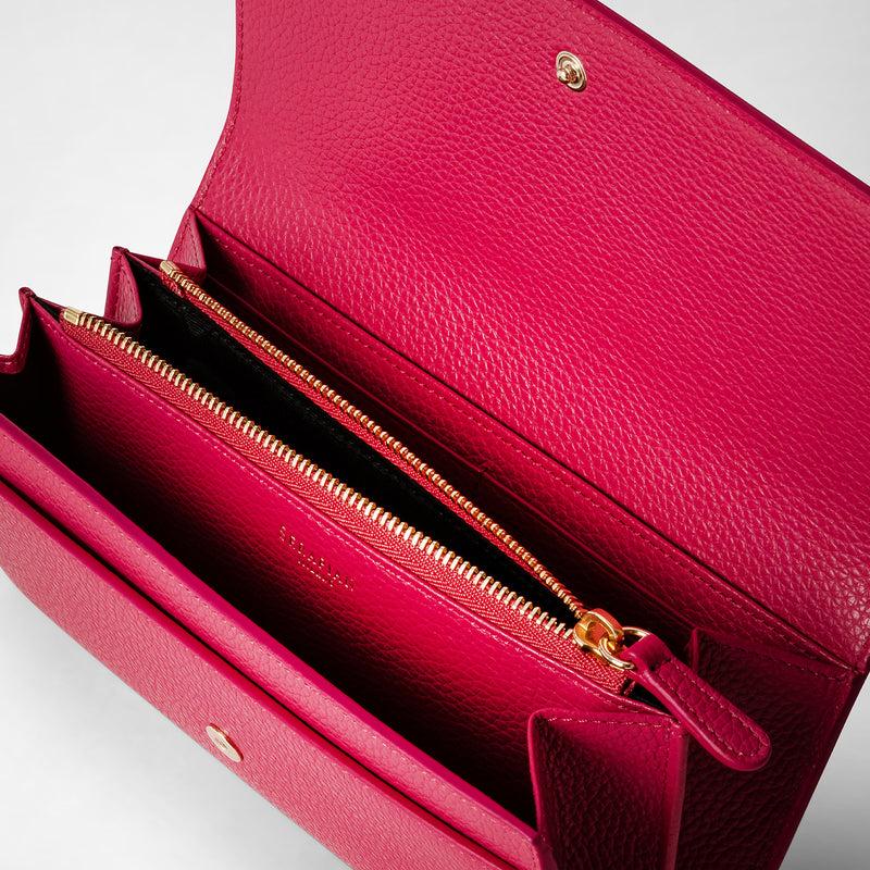 Serapian Continental wallet in rugiada leather petal Saldi