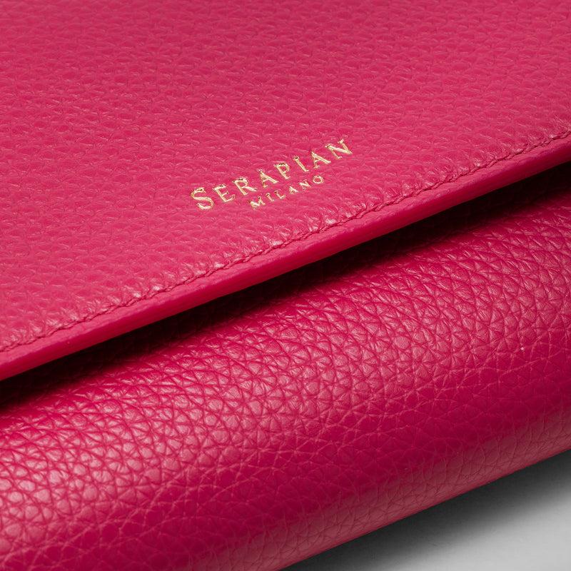 Serapian Continental wallet in rugiada leather petal Saldi