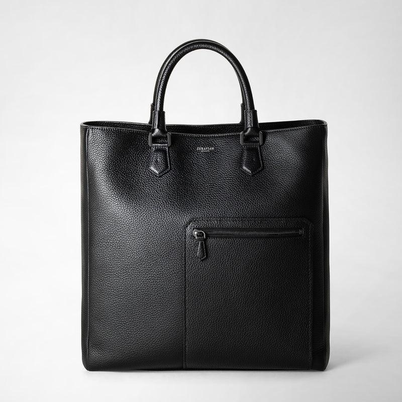 Serapian Quattordici tote bag in cachemire leather eclipse black Nuovo