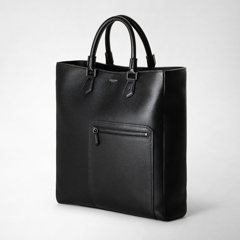 Serapian Quattordici tote bag in cachemire leather eclipse black Nuovo