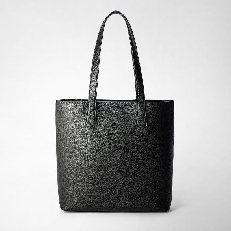 Serapian Day tote bag in cachemire leather black Vendita