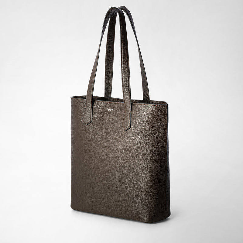 Serapian Day tote bag in cachemire leather espresso Promozione