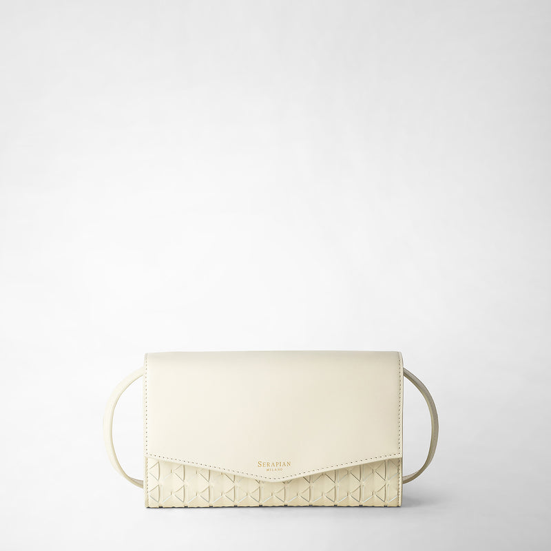Serapian Clutch con tracolla in mosaico panna Prezzo Ridotto