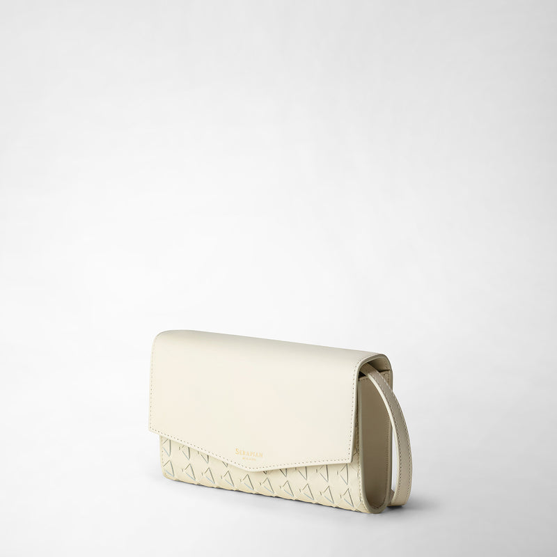 Serapian Clutch con tracolla in mosaico panna Prezzo Ridotto