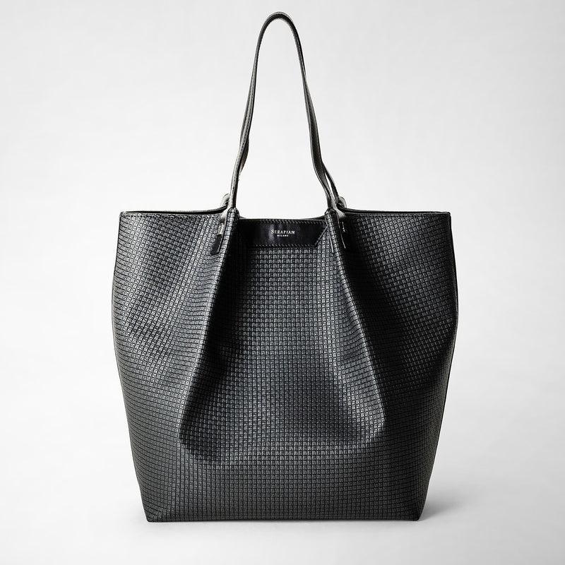 Serapian Vertical secret tote bag in stepan asfalto-nero Outlet