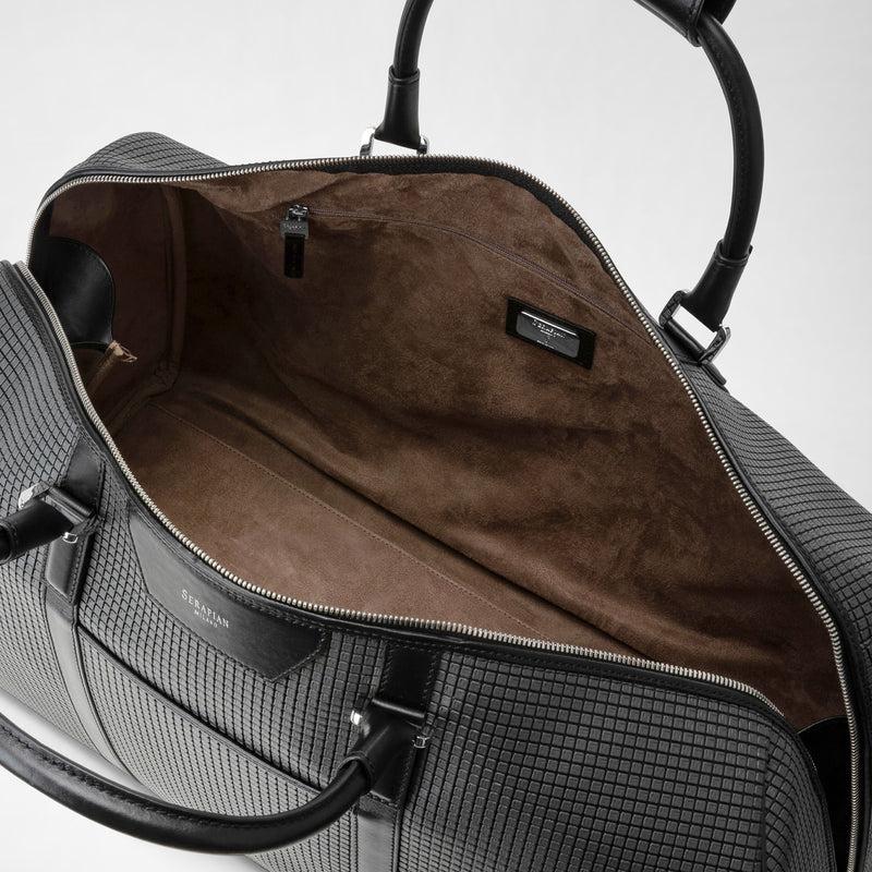 Serapian Borsa da viaggio in stepan asfalto-nero Saldi Di Fabbrica