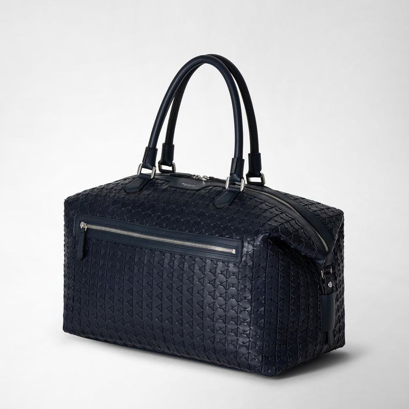 Serapian Travel bag in mosaico navy blue Nuova