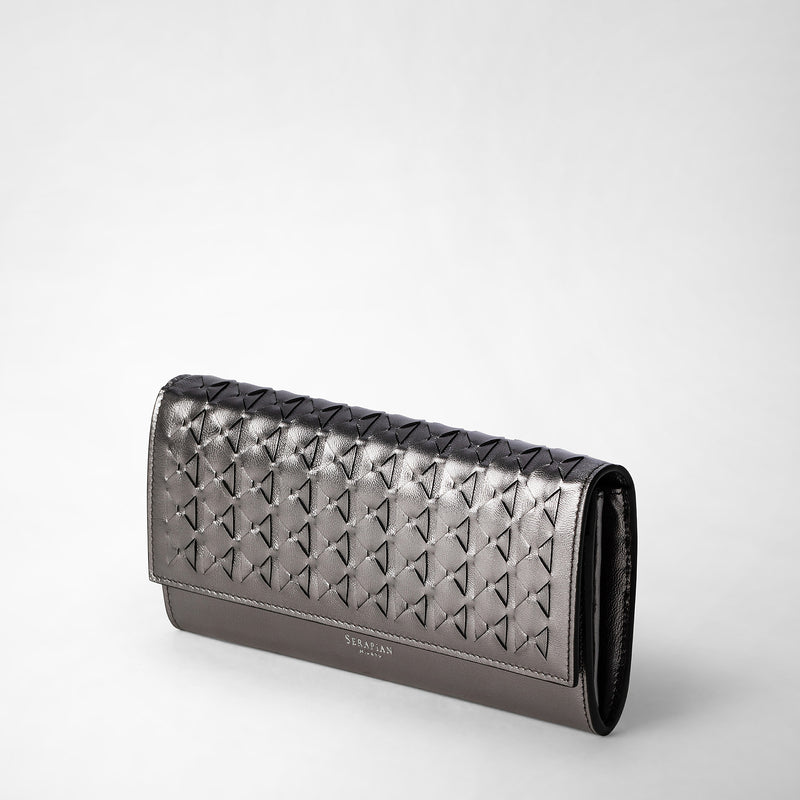 Serapian Continental wallet in mosaico ruthenium Qualità