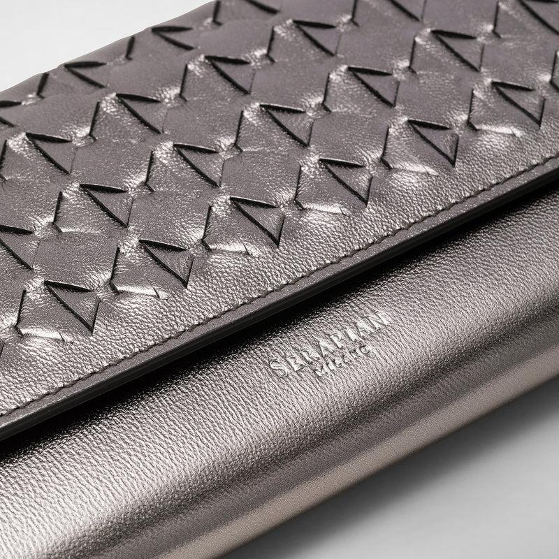 Serapian Continental wallet in mosaico ruthenium Qualità