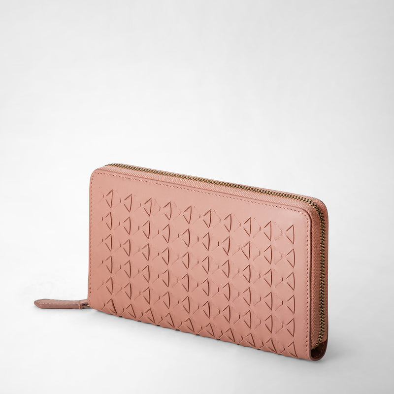 Serapian Portafoglio con zip in mosaico blush Spedizione Gratuita