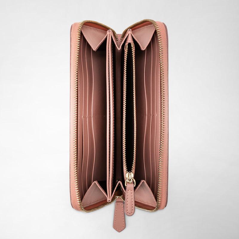 Serapian Portafoglio con zip in mosaico blush Spedizione Gratuita
