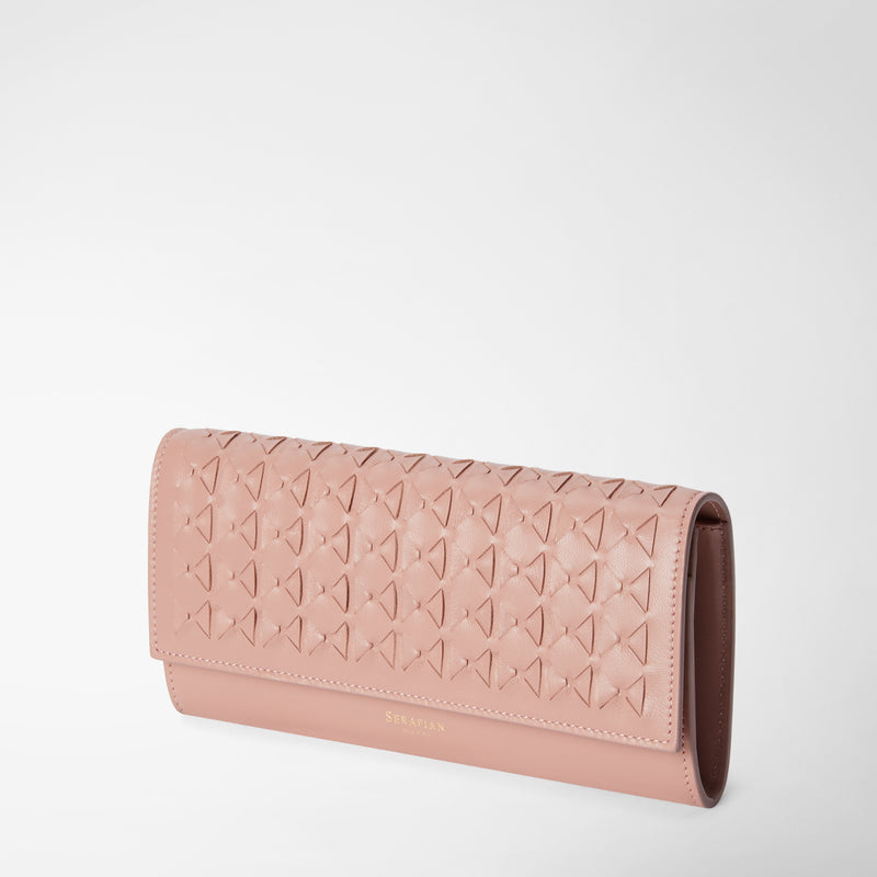 Serapian Portafoglio continental in mosaico blush Negozi Online