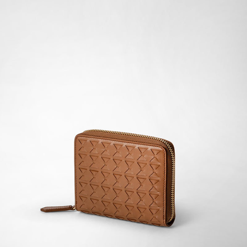Serapian Mini zip wallet in mosaico tan Convenienza