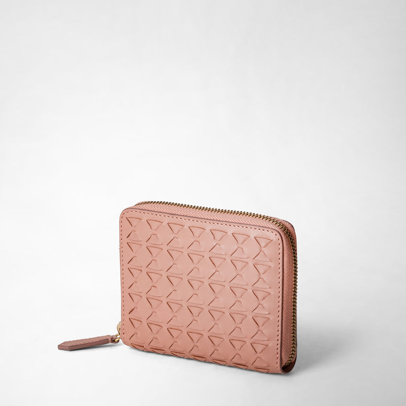 Serapian Portafoglio mini con zip in mosaico blush Online