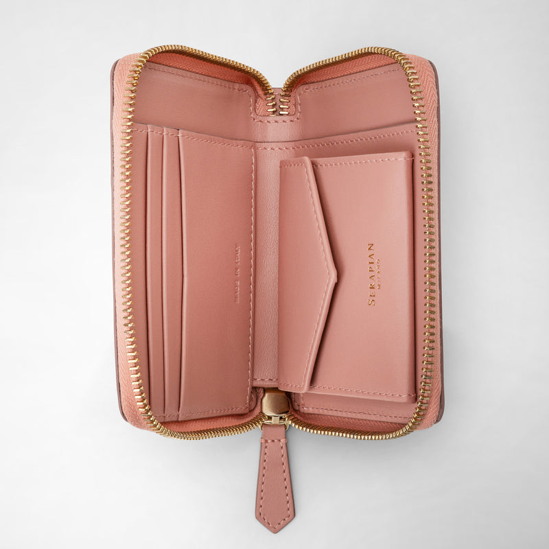 Serapian Portafoglio mini con zip in mosaico blush Online