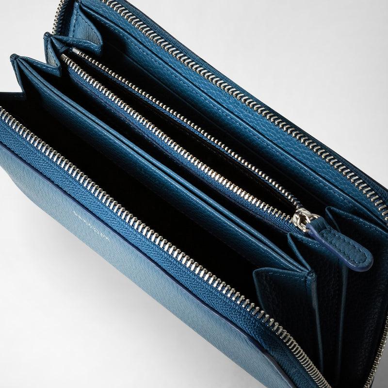 Serapian PORTAFOGLIO CON ZIP IN PELLE RUGIADA Saldi