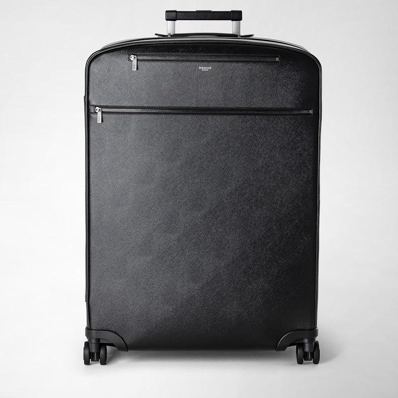Serapian Trolley grande in pelle evoluzione nero eclissi Vendita Calda