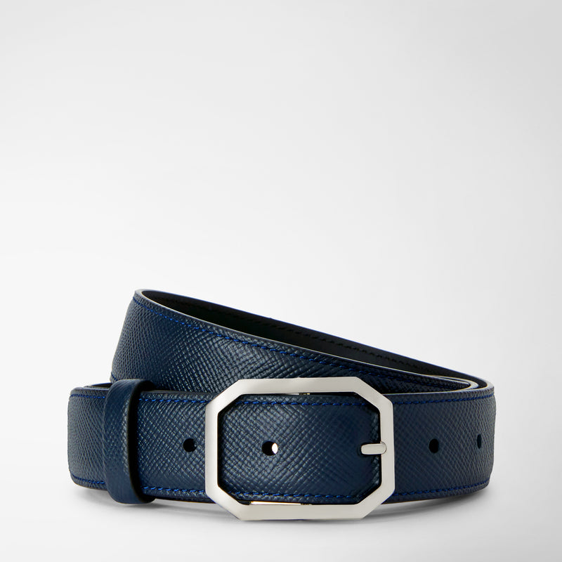 Serapian Cintura in pelle evoluzione blu navy Vendita Economica