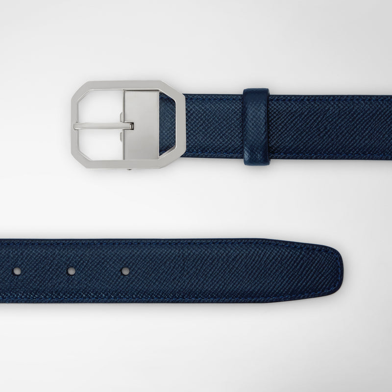 Serapian Cintura in pelle evoluzione blu navy Vendita Economica
