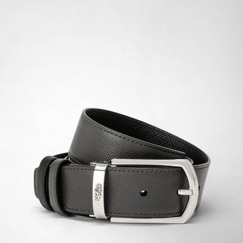 Serapian Cintura reversibile pelle evoluzione antracite-nero 2025