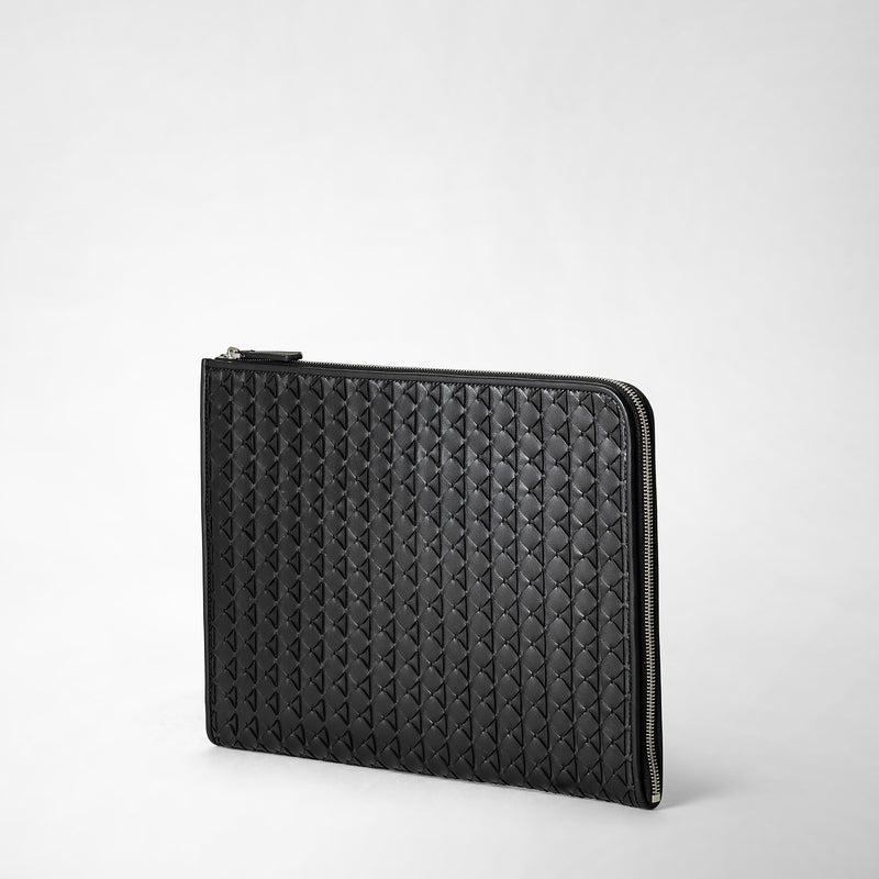Serapian Compact document folio in mosaico black 2025