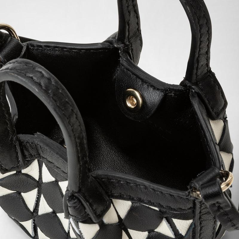 Serapian Borsa secret nano in mosaico nero-panna Fino Al -60%