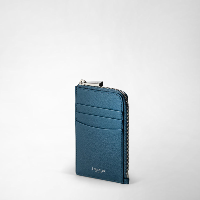 Serapian PORTACARTE CON ZIP IN PELLE RUGIADA Soddisfazione Garantita