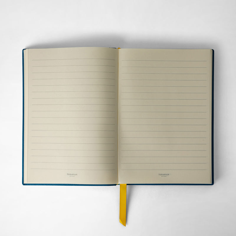 Serapian Notebook in evoluzione leather petrol Affare Del Giorno
