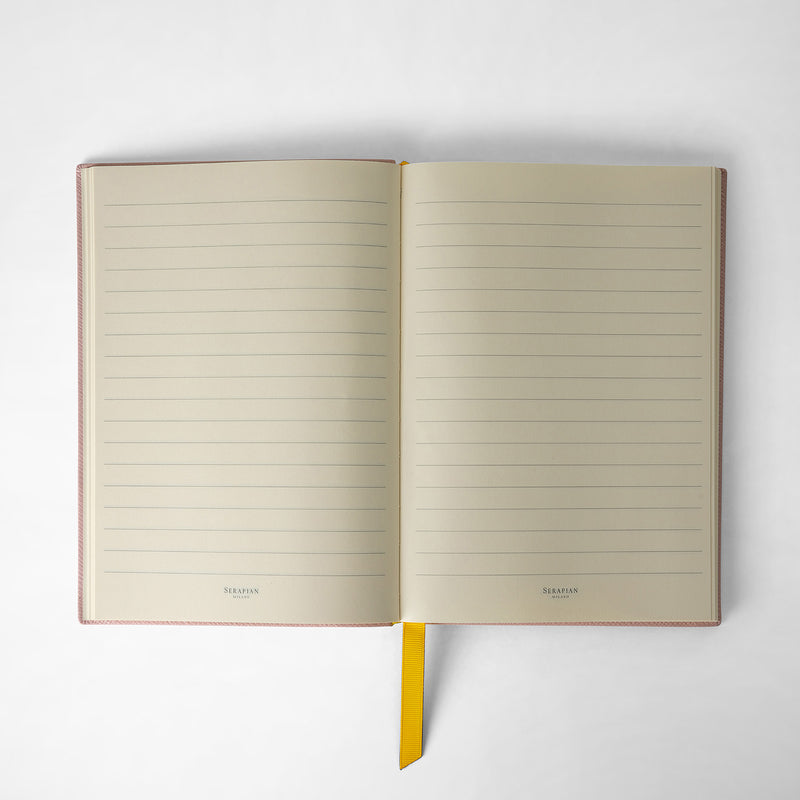 Serapian Notebook in evoluzione leather quartz Sottocosto