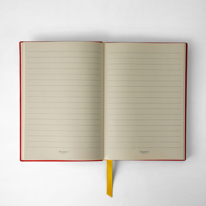 Serapian Notebook in evoluzione leather coral red Novità