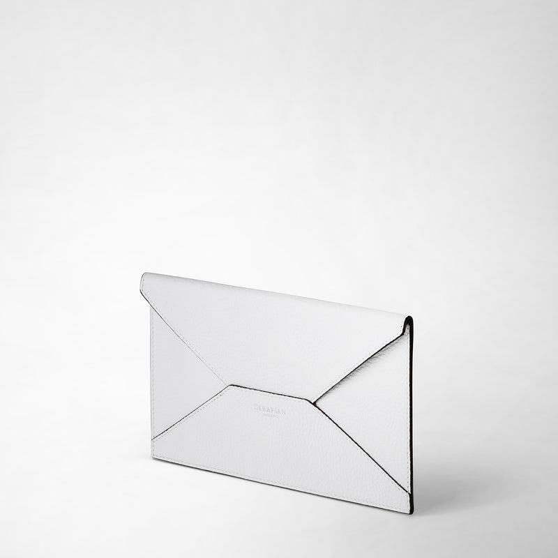 Serapian Pouch in cachemire leather white Sconto