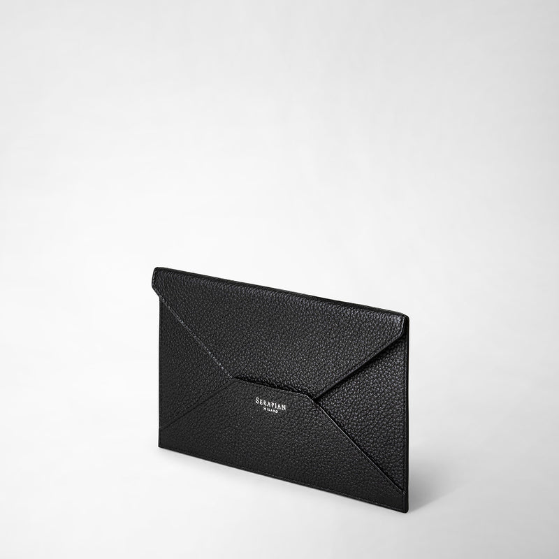 Serapian Pouch in cachemire leather black In Vendita
