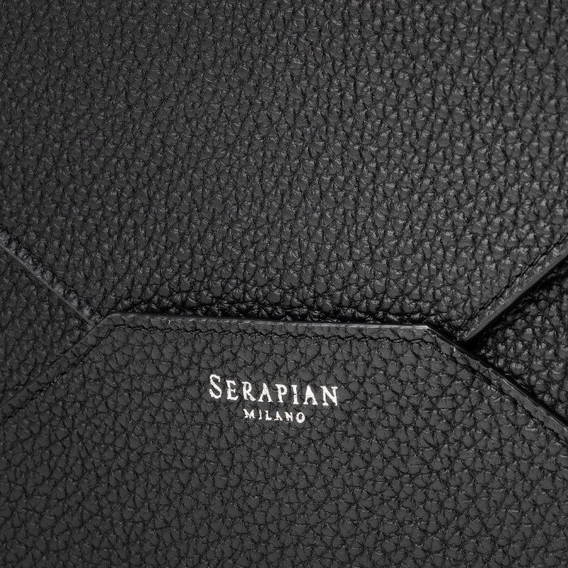 Serapian Pouch in cachemire leather black In Vendita