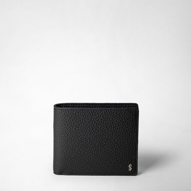 Serapian Portafoglio per 8 carte in pelle cachemire nero