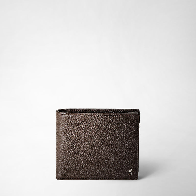 Serapian Portafoglio per 8 carte in pelle cachemire espresso